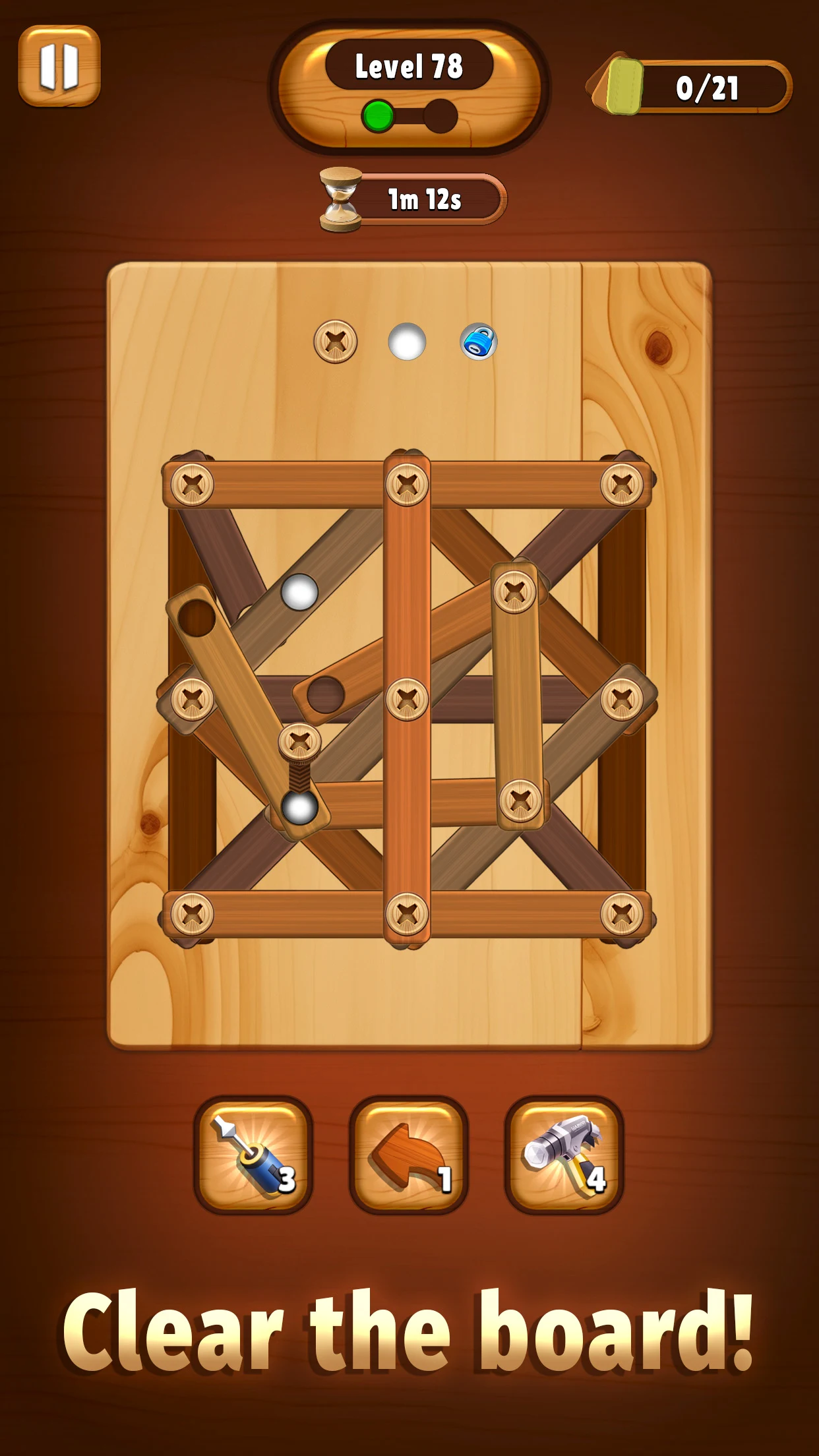 Screw Wood Puzzle - Nuts Bolts screenshot