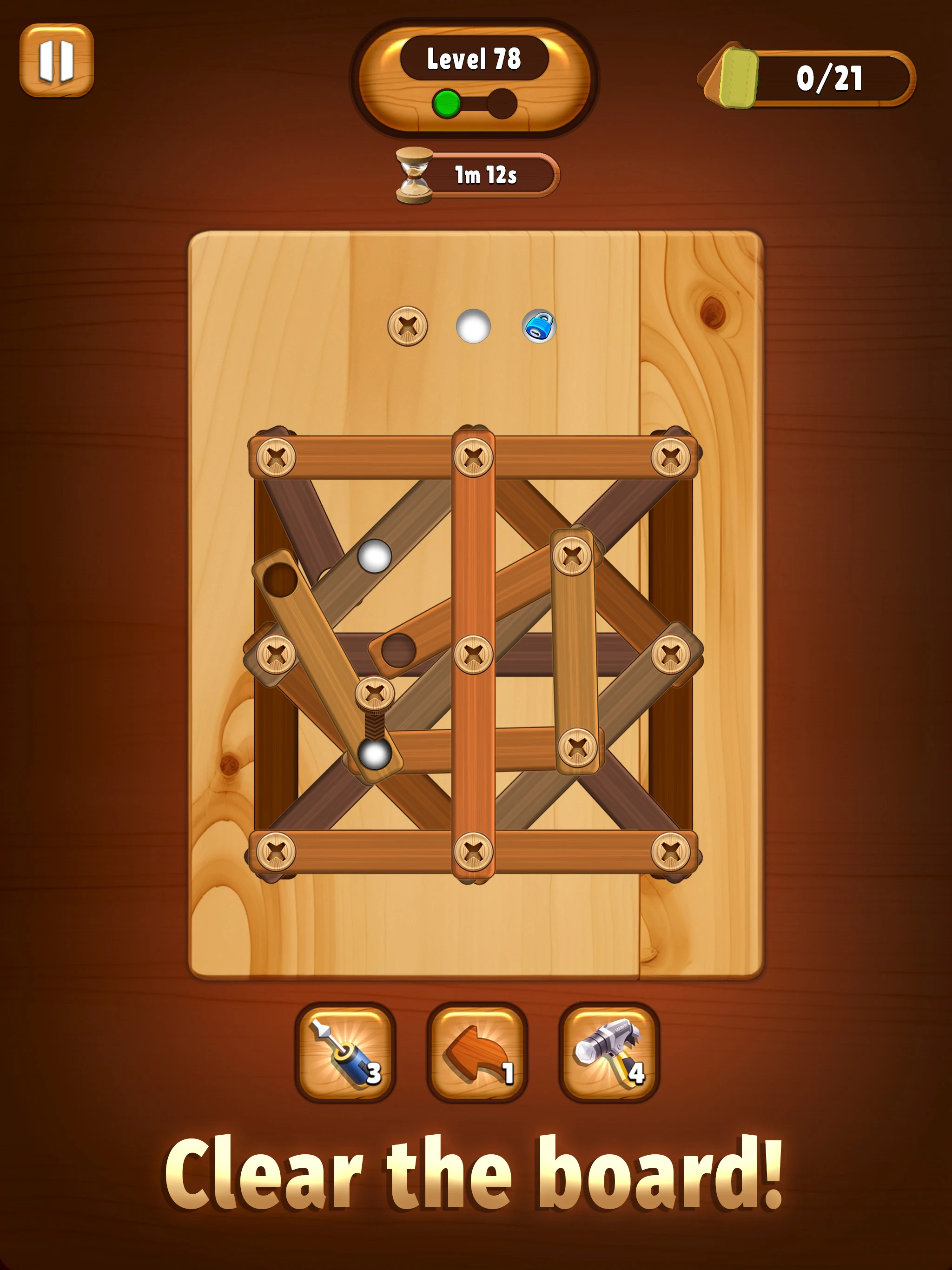 Screw Wood Puzzle - Nuts Bolts screenshot