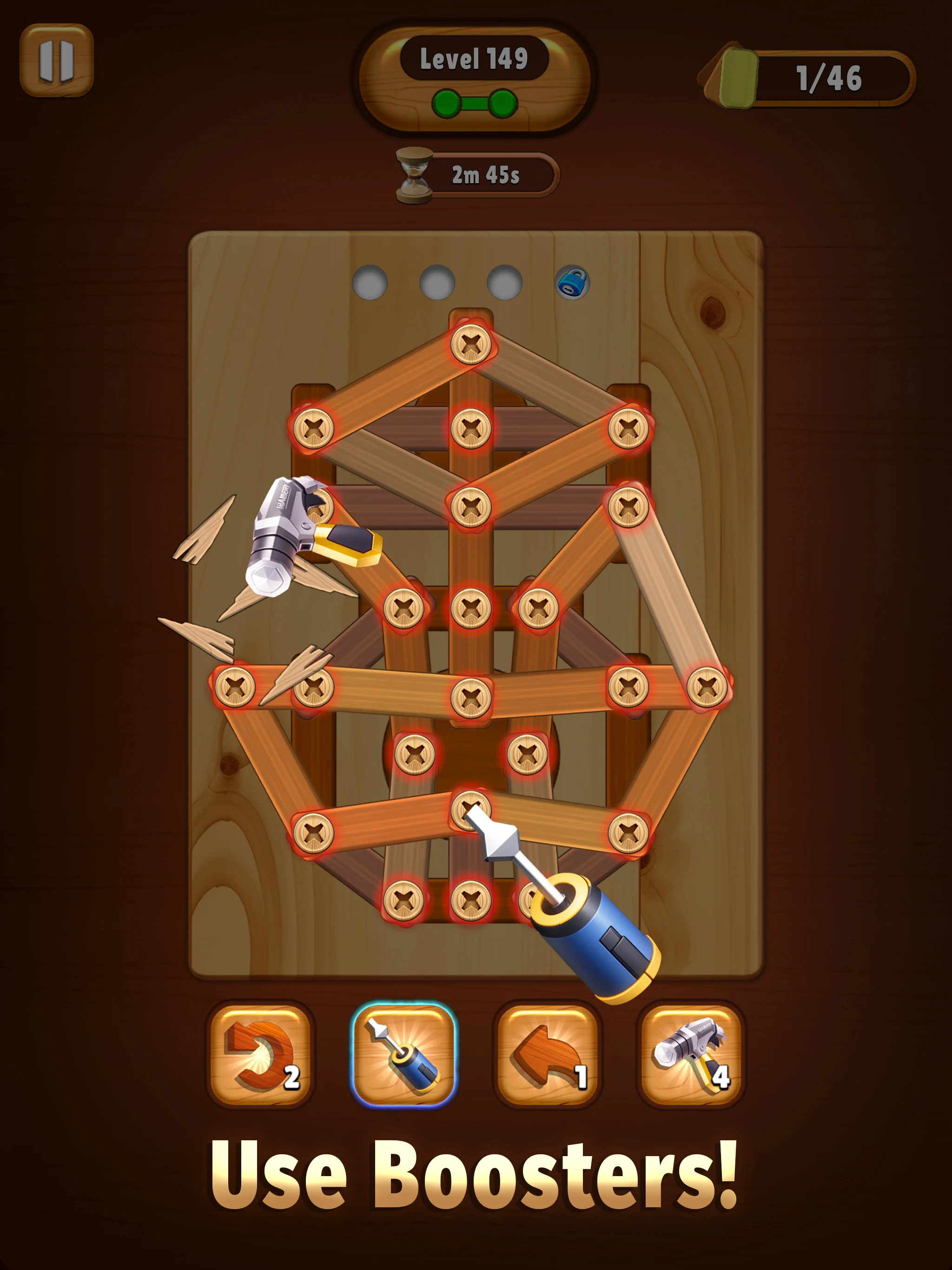 Screw Wood Puzzle - Nuts Bolts screenshot