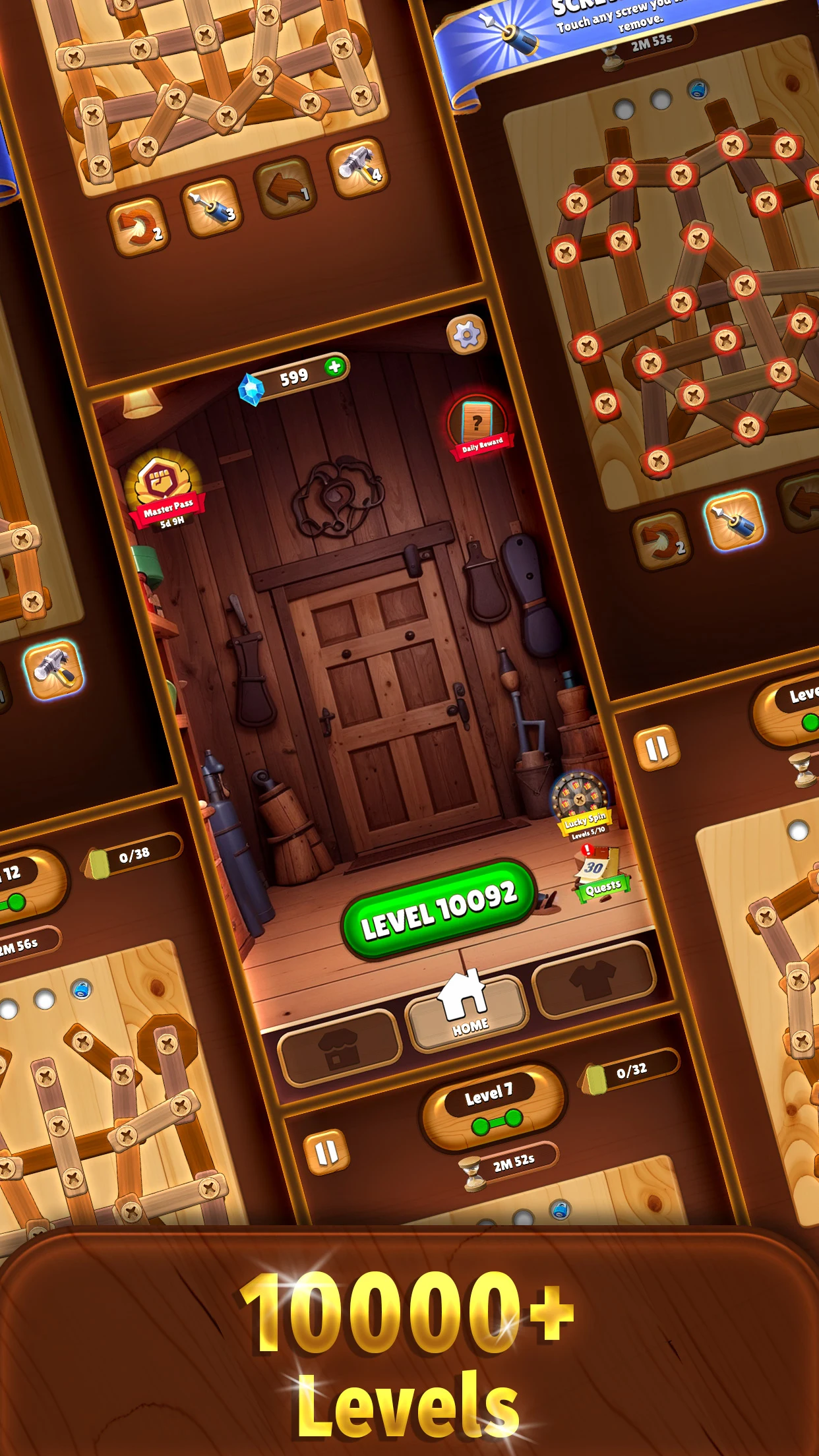 Screw Wood Puzzle - Nuts Bolts screenshot